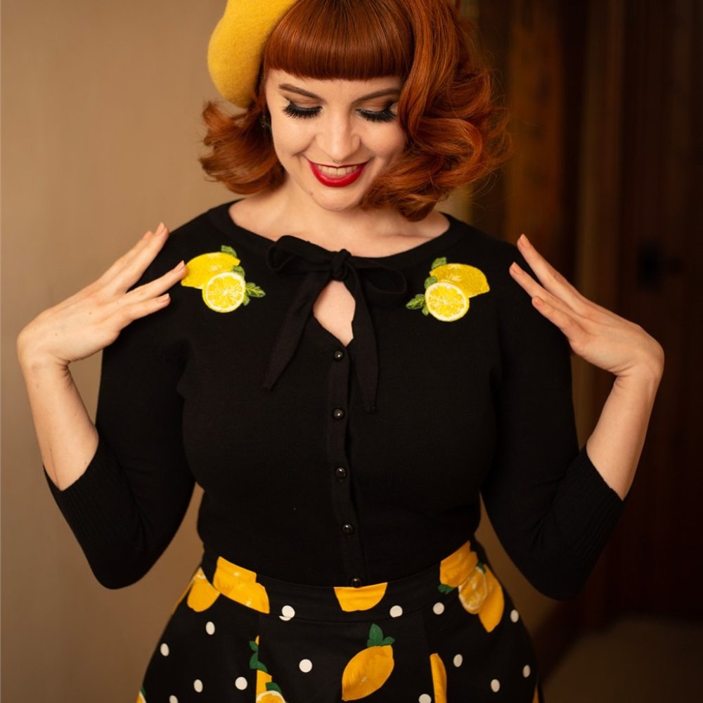 Collectif Mainline Charlene Lemons Cardigan